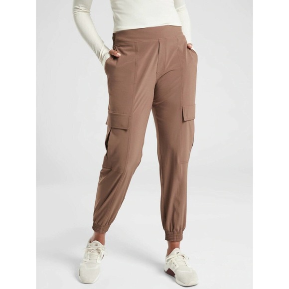 Athleta Pants - Athleta Chelsea Utility Jogger Pants Mineral Brown 530630 Women's Size 6 H14173